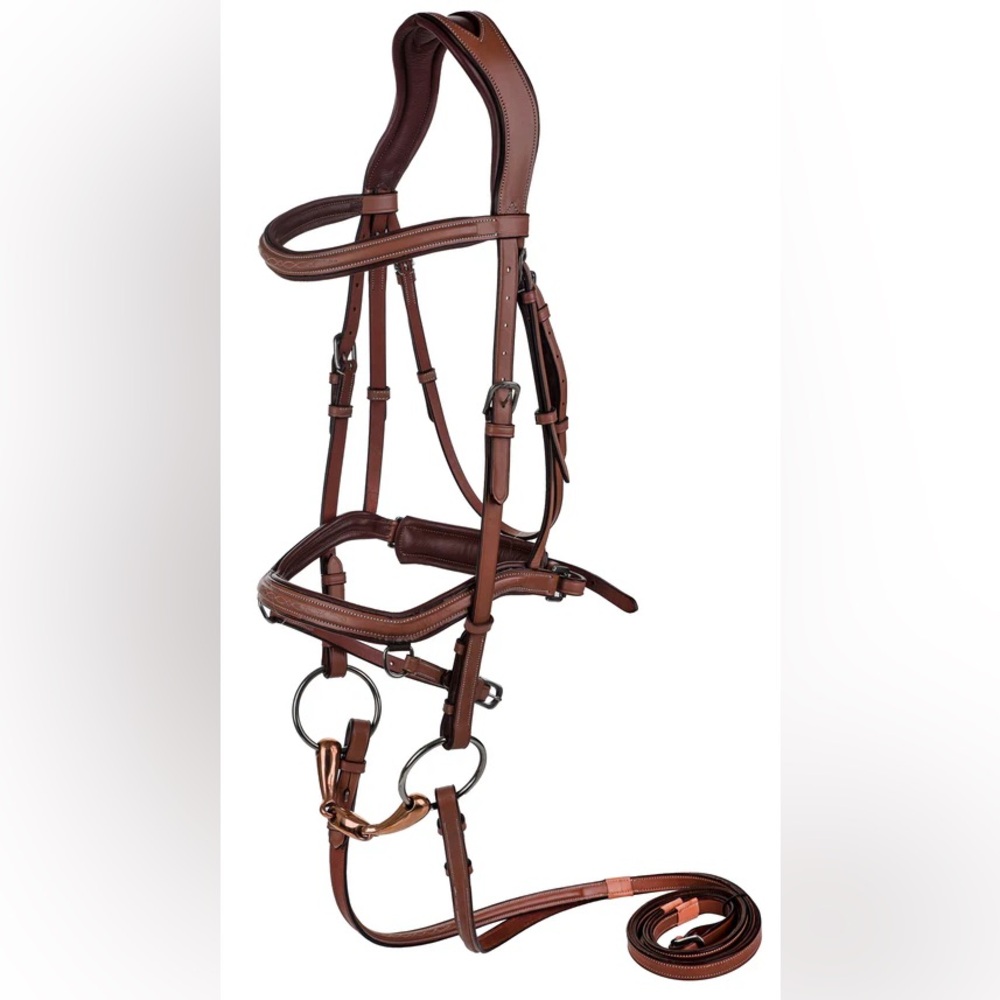 Henri de Rivel Laureate Anatomical Bridle with Rubber Lined Reins